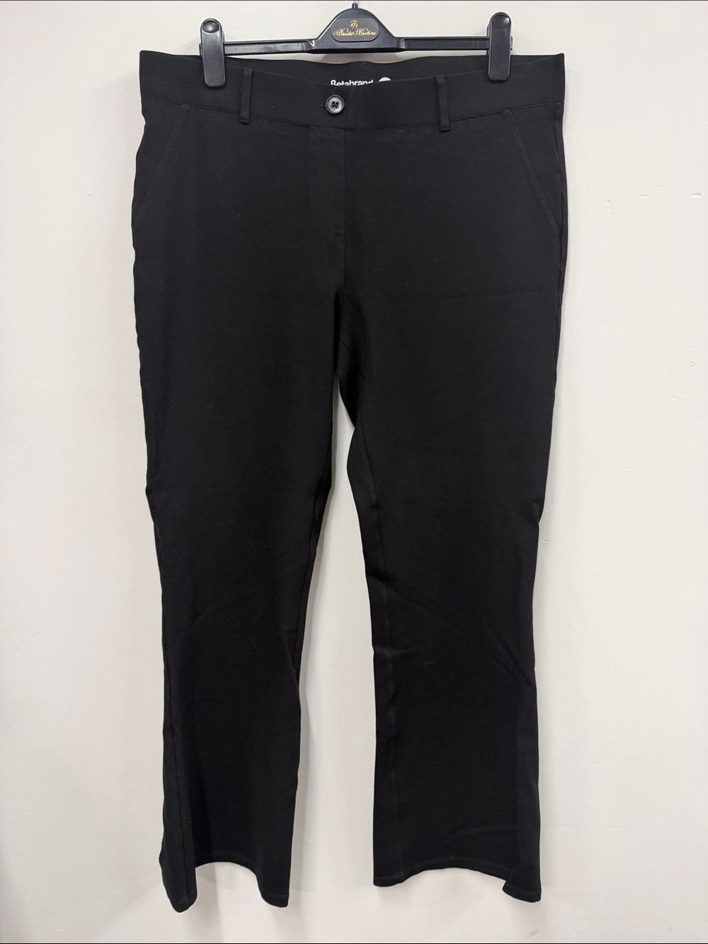 Betabrand Black Slim Stretch Ponte Pants 1X